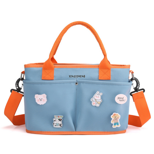 CARTERA PAÑALERA CIELO CON PINES