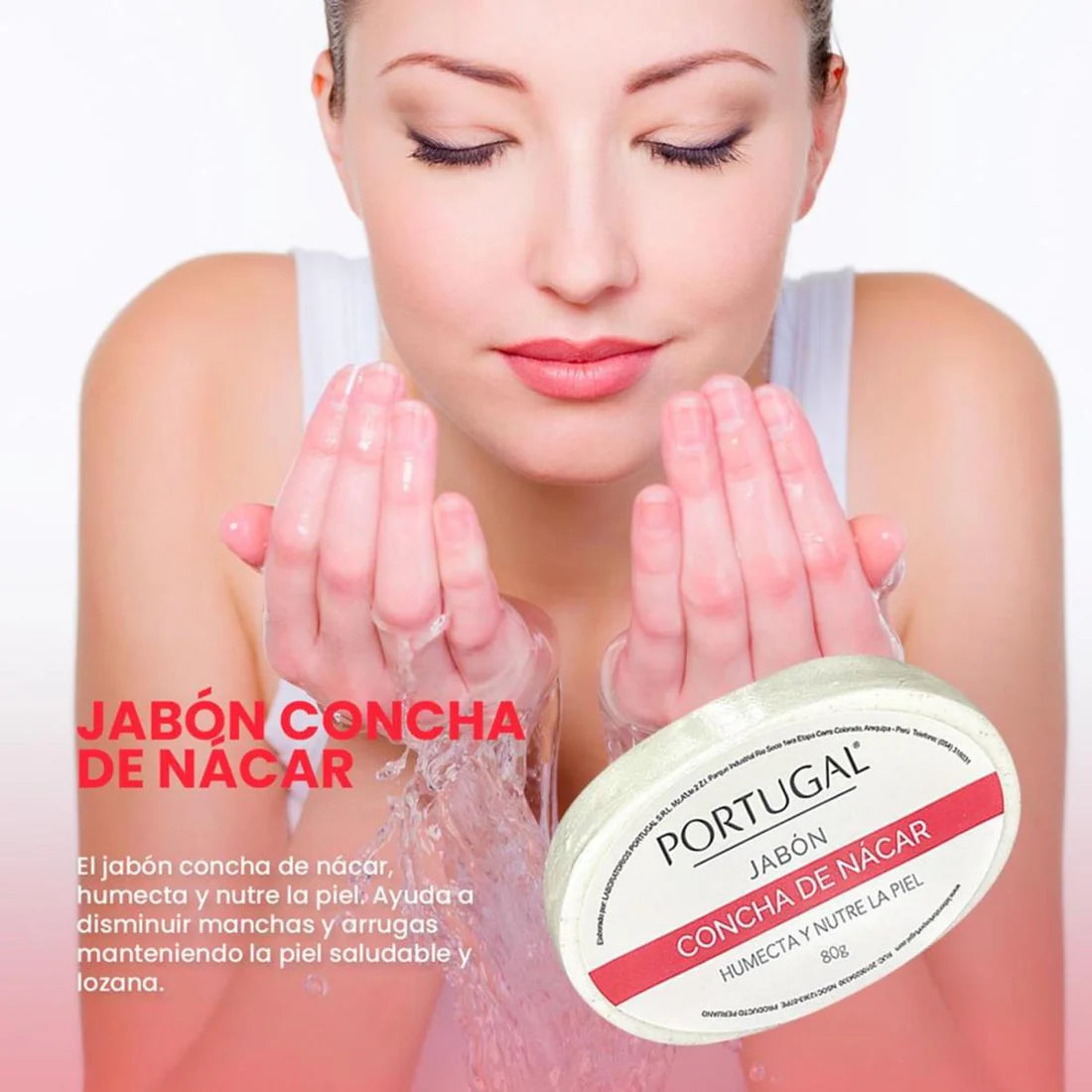 Jabón concha de nácar 80g - Portugal