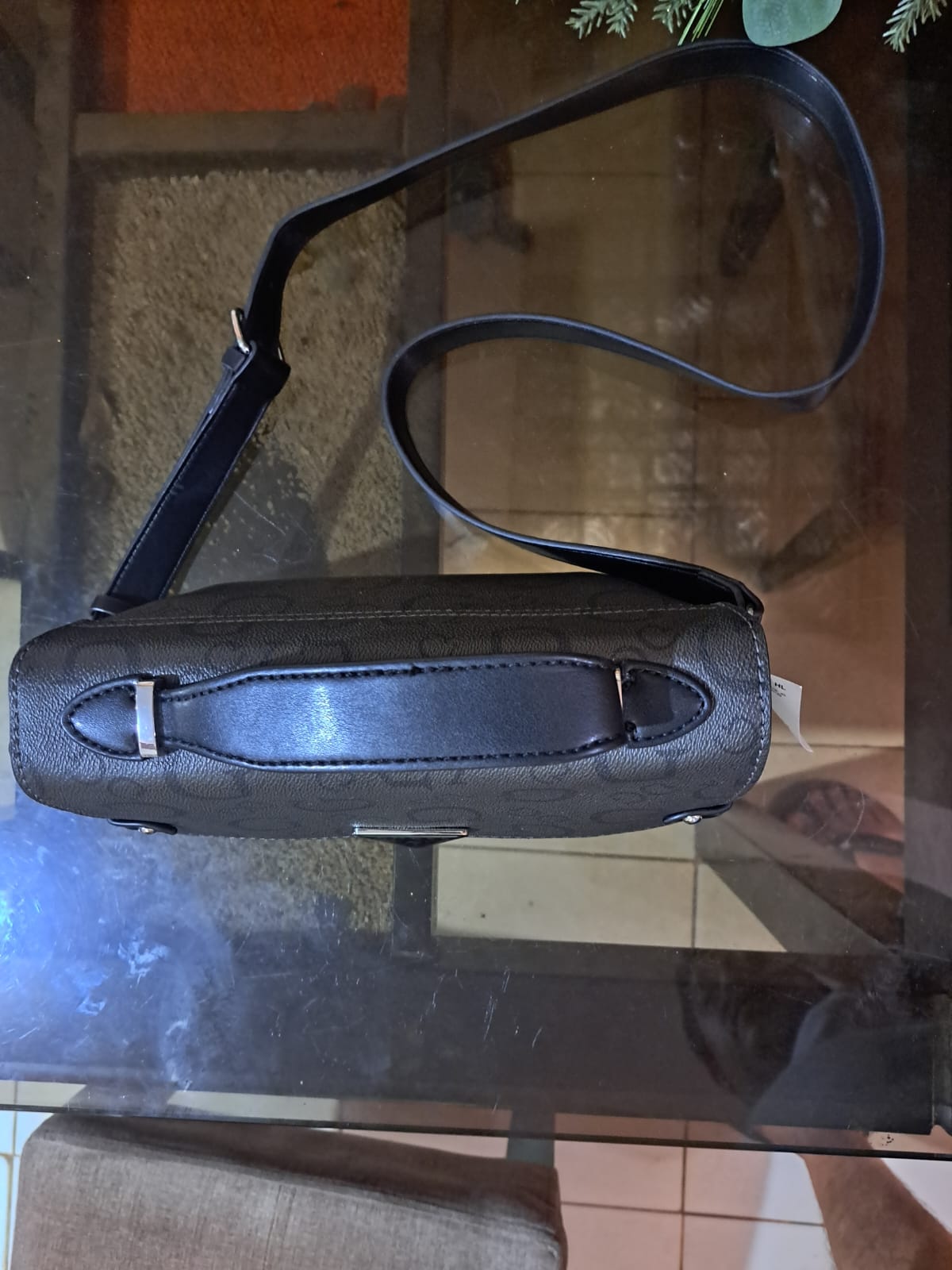 Bolsa Guess Crossbody Marlena Negro Lisa Níquel