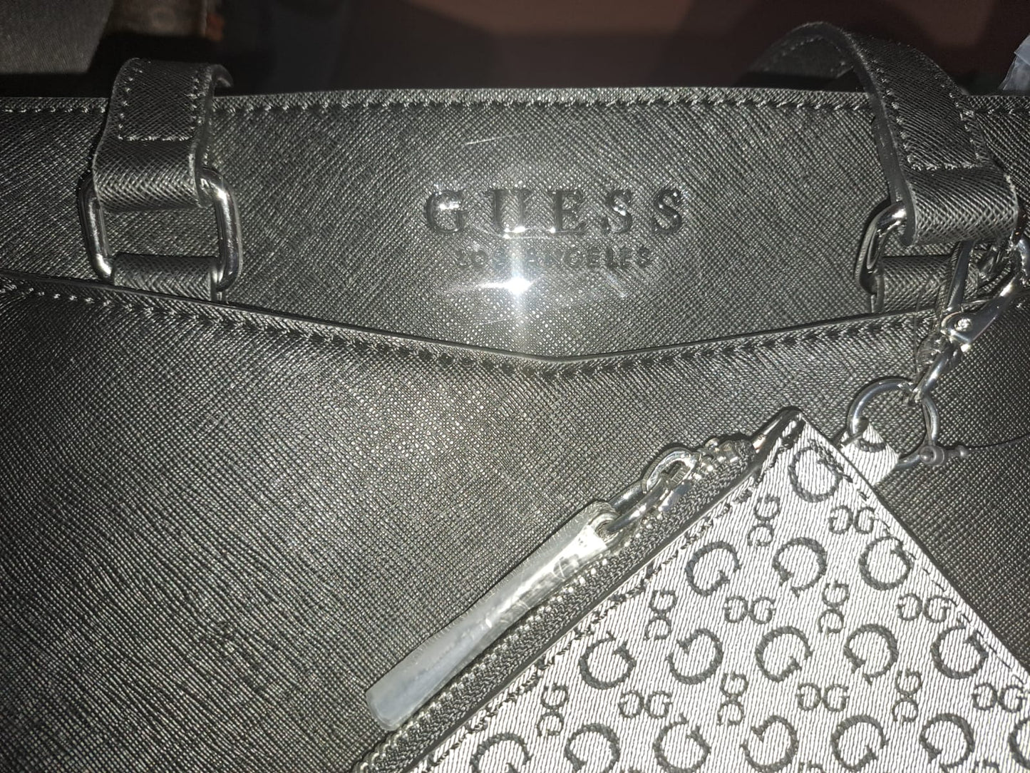 Bolso Guess Con Asas Negras Negro Liso Níquel