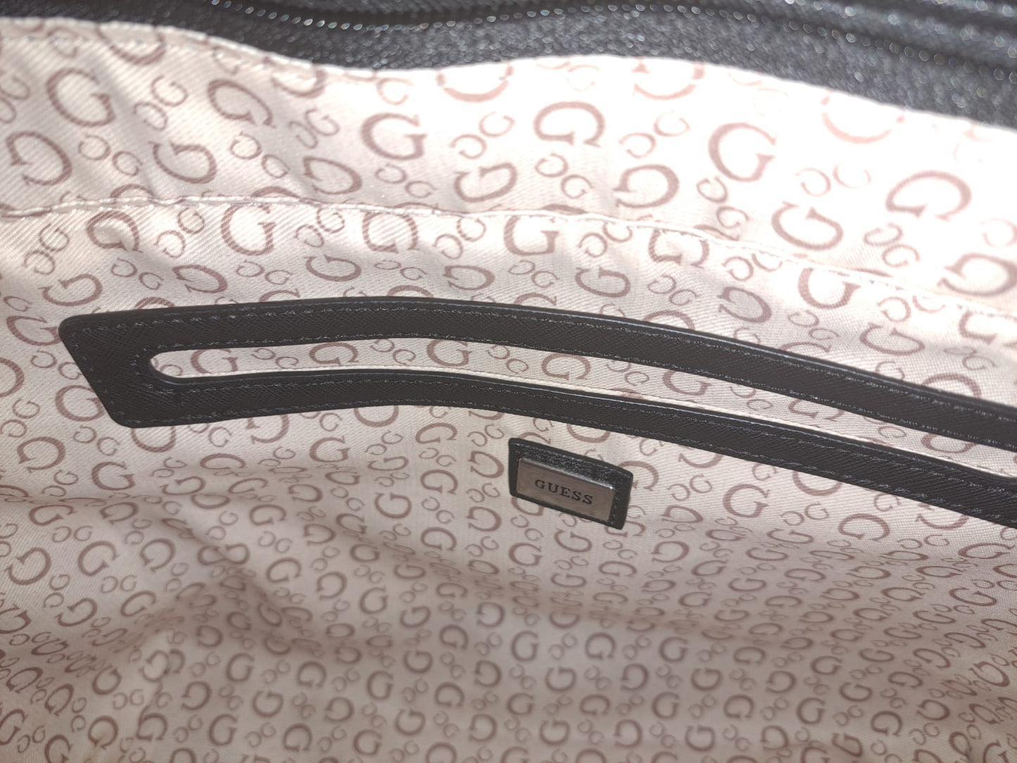 Bolso Guess Con Asas Negras Negro Liso Níquel