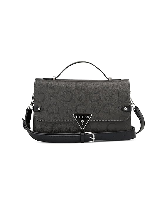 Bolsa Guess Crossbody Marlena Negro Lisa Níquel