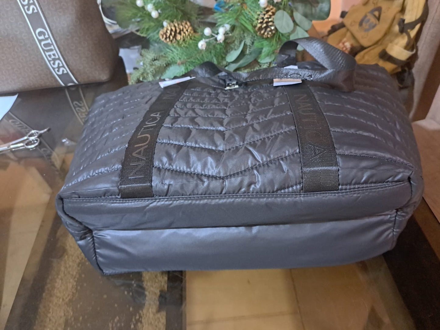 BOLSO NAUTICA CLASSIC NYLON NEGRO