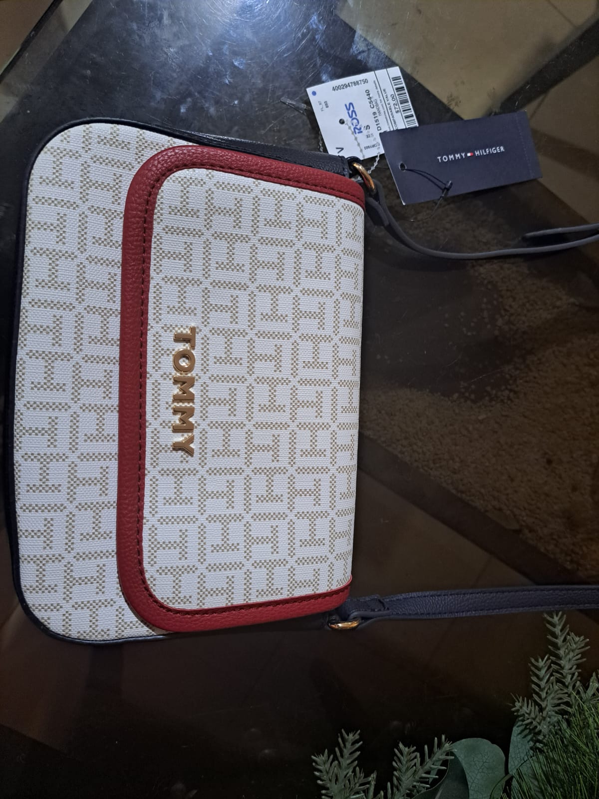 Crossbody Tommy Hilfiger Color Blanco/azul/rojo