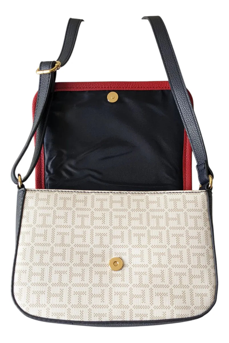 Crossbody Tommy Hilfiger Color Blanco/azul/rojo