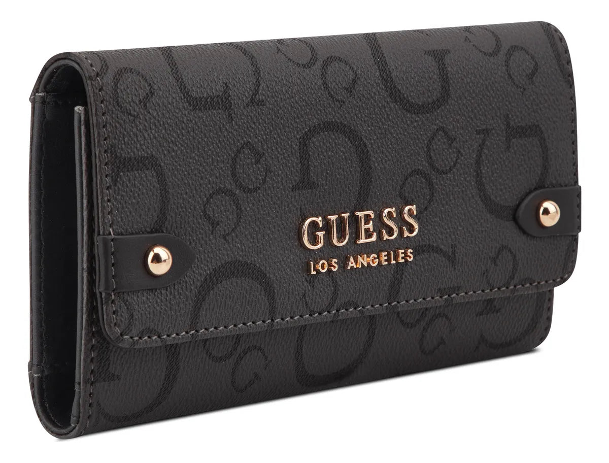 Guess ® Factory Los Angeles Billetera Mujer Negro Liso