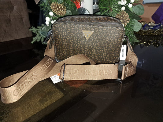 Crossbody Guess La Rosa Mini Natural café