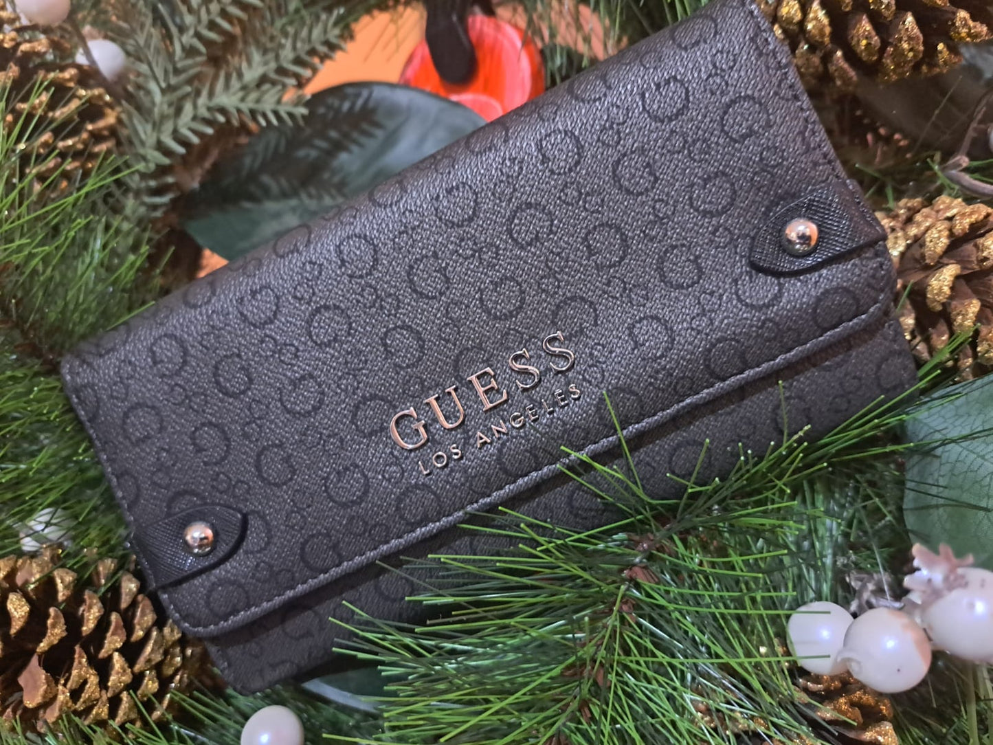 Guess ® Factory Los Angeles Billetera Mujer Negro Liso