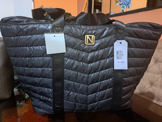 BOLSO NAUTICA CLASSIC NYLON NEGRO