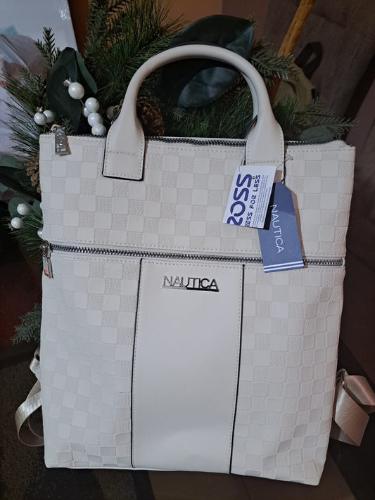 Mochila Cartera Nautica Delta Original Beige Estampado/liso