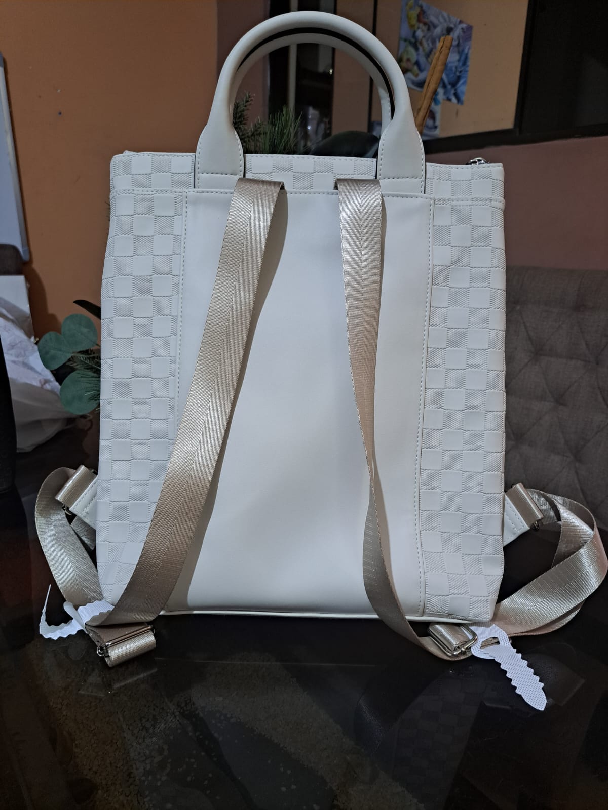 Mochila Cartera Nautica Delta Original Beige Estampado/liso