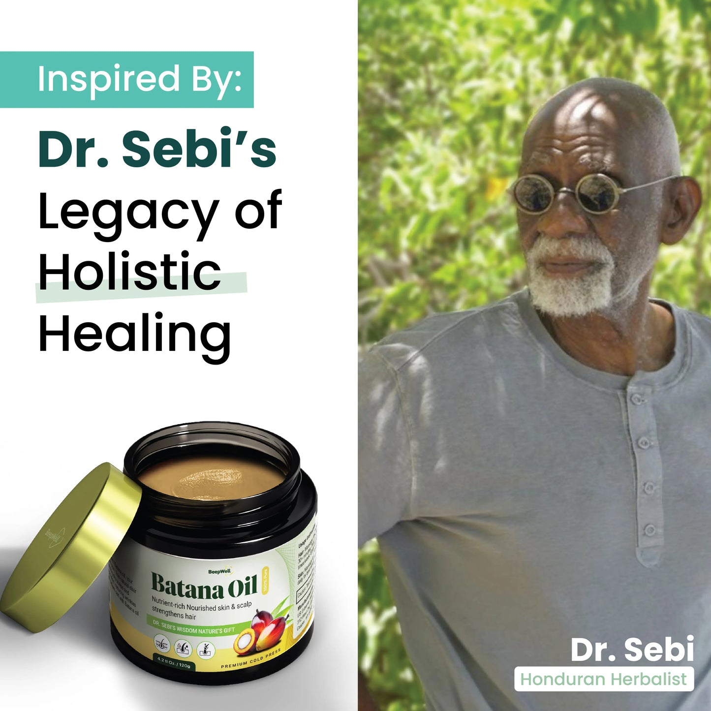 Natural Batana Oil from Honduras (4.2 fl oz) – Dr. Sebi Inspired Hair & Scalp Nourishment  – Unrefined Formula for Hydrated, Healthy-Looking Hair-1