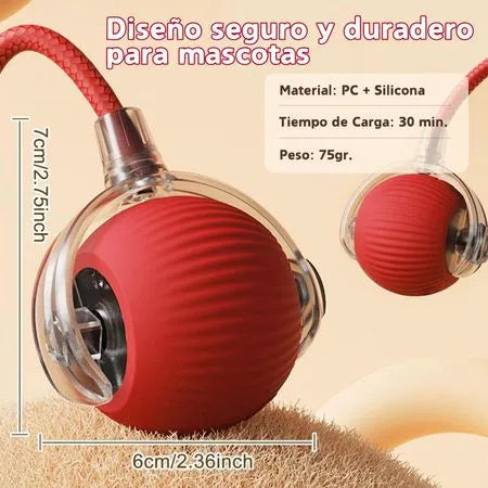 Pelota Interactiva para Gatos con Soga