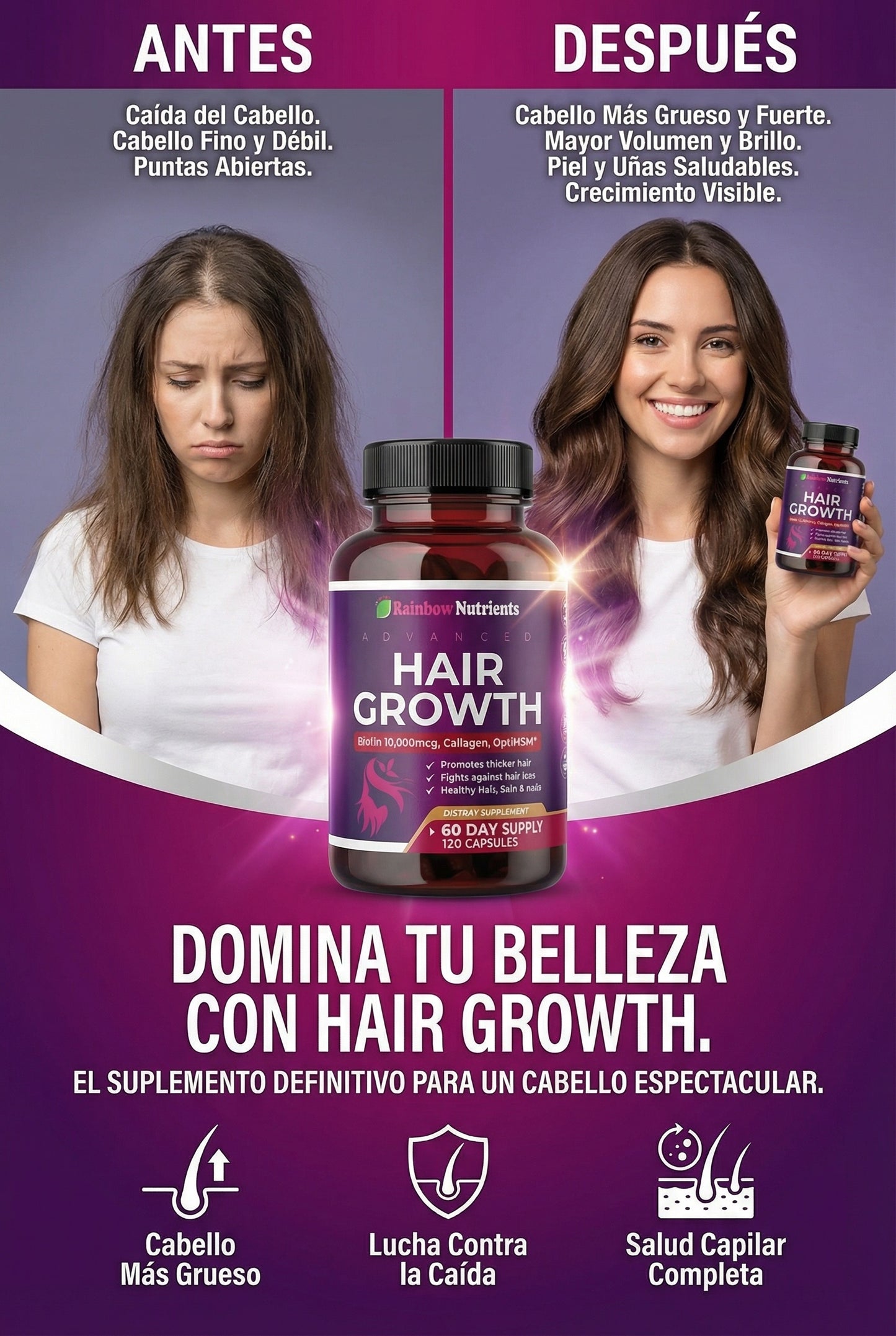 RAINBOW NUTRIENTS – ADVANCED HAIR GROWTH